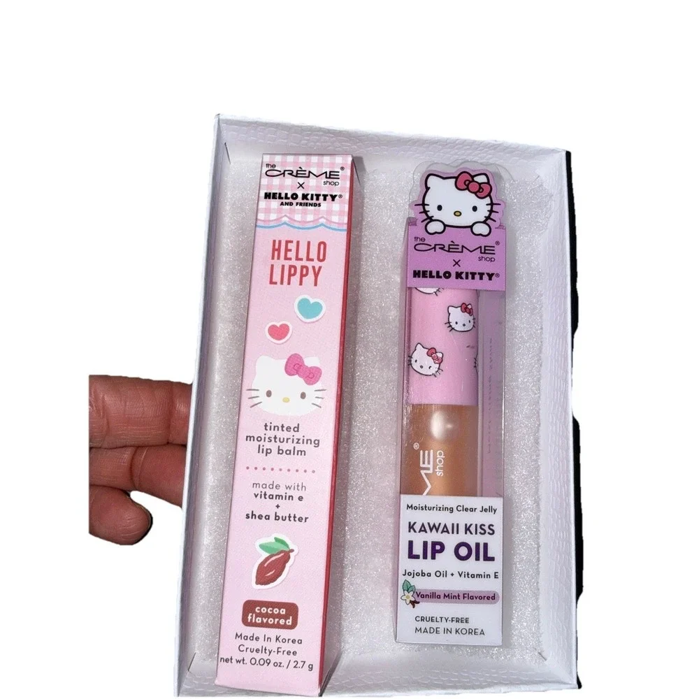 The Crème Shop x Hello Kitty Lip Oil‎ + Tinted Lip Balm Duo New Sealed Kawaii